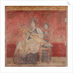 Seated woman playing a kithara, c.50–40 B.C. by Roman Republican Period