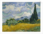 Wheat Field with Cypresses, 1889 by Vincent van Gogh