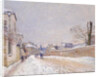 Rue Eugène Moussoir at Moret: Winter, 1891 by Alfred Sisley