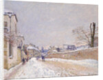 Rue Eugène Moussoir at Moret: Winter, 1891 by Alfred Sisley