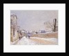 Rue Eugène Moussoir at Moret: Winter, 1891 by Alfred Sisley