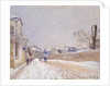Rue Eugène Moussoir at Moret: Winter, 1891 by Alfred Sisley