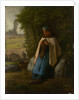 Shepherdess Seated on a Rock, 1856 by Jean-Francois Millet