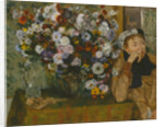 A Woman Seated beside a Vase of Flowers, 1865 by Edgar Degas