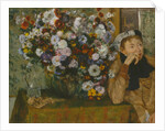 A Woman Seated beside a Vase of Flowers, 1865 by Edgar Degas