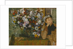 A Woman Seated beside a Vase of Flowers, 1865 by Edgar Degas