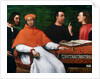 Cardinal Bandinello Sauli, His Secretary, and Two Geographers, 1516 by Sebastiano del (c.1485-1547) Piombo