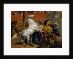 The Start of the Race of the Riderless Horses, 1820 by Emile Jean Horace Vernet