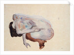 Crouching Nude in Shoes and Black Stockings, Back View, 1912 by Egon Schiele