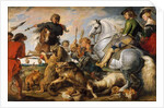 Wolf and Fox Hunt, c.1616 by Peter Paul (and studio) Rubens