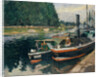 Barges at Pontoise, 1876 by Camille Pissarro