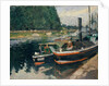 Barges at Pontoise, 1876 by Camille Pissarro