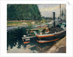 Barges at Pontoise, 1876 by Camille Pissarro
