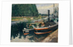 Barges at Pontoise, 1876 by Camille Pissarro