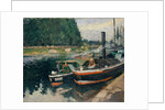 Barges at Pontoise, 1876 by Camille Pissarro