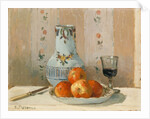 Still Life with Apples and Pitcher, 1872 by Camille Pissarro