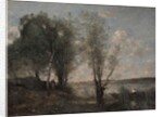Boatman among the Reeds, c.1865 by Jean Baptiste Camille Corot