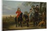 Equestrian Portrait of Cornelis and Michiel Pompe van Meerdervoort with their Tutor and Coachman, Starting for the Hunt, c.1652-53 by Aelbert Cuyp