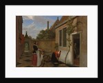 Scene in a Courtyard, early 1660s by Ludolf de Jongh