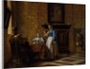 Leisure time in an elegant Setting, c.1663-65 by Pieter de Hooch