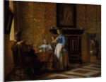 Leisure time in an elegant Setting, c.1663-65 by Pieter de Hooch