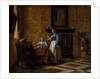 Leisure time in an elegant Setting, c.1663-65 by Pieter de Hooch