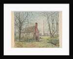 David Burns's Cottage and the Washington Monument, Washington D.C., 1892 by Walter Paris