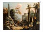 Landscape with Classical Ruins and Figures, c.1725-30 by Marco & Sebastiano Ricci