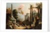 Landscape with Classical Ruins and Figures, c.1725-30 by Marco & Sebastiano Ricci