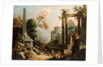 Landscape with Classical Ruins and Figures, c.1725-30 by Marco & Sebastiano Ricci