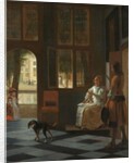 Man Handing a Letter to a Woman in the Entrance Hall of a House, 1670 by Pieter de Hooch