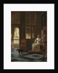 Man Handing a Letter to a Woman in the Entrance Hall of a House, 1670 by Pieter de Hooch