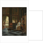 Man Handing a Letter to a Woman in the Entrance Hall of a House, 1670 by Pieter de Hooch