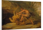 Samson and the Lion, c.1640 by Peter Paul (studio of) Rubens