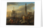 A Harbour Scene, c.1665 by Nicolaes Pietersz. Berchem
