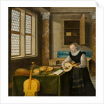 Lady Playing the Lute, c.1610 by Hendrik the Younger Steenwyck