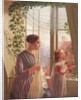 Interior with mother and daughter by a window, 1853 by Ludvig August Smith