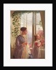 Interior with mother and daughter by a window, 1853 by Ludvig August Smith