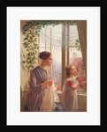Interior with mother and daughter by a window, 1853 by Ludvig August Smith