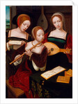 Three Musicians, c.1530 by Master of the Female Half Lengths