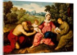 Madonna and child with Saints Jerome and Francis, c.1525 by Paris Bordone