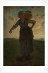 A Norman Milkmaid at Greville, 1871 by Jean-Francois Millet