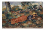 Young Woman Lying in the Grass, 1890-95 by Pierre Auguste Renoir