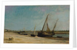 Boats on the Seacoast at Étaples, 1871 by Charles Francois Daubigny