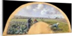 Fan Mount: The Cabbage Gatherers, c.1878-79 by Camille Pissarro