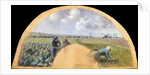 Fan Mount: The Cabbage Gatherers, c.1878-79 by Camille Pissarro