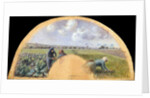 Fan Mount: The Cabbage Gatherers, c.1878-79 by Camille Pissarro