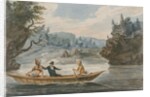 Two Indians and a White Man in a Canoe, 1811-13 by Pavel Petrovich Svinin