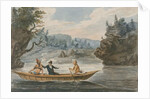 Two Indians and a White Man in a Canoe, 1811-13 by Pavel Petrovich Svinin