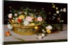Flowers in a Basket and a Vase, 1615 by Jan the Elder Brueghel